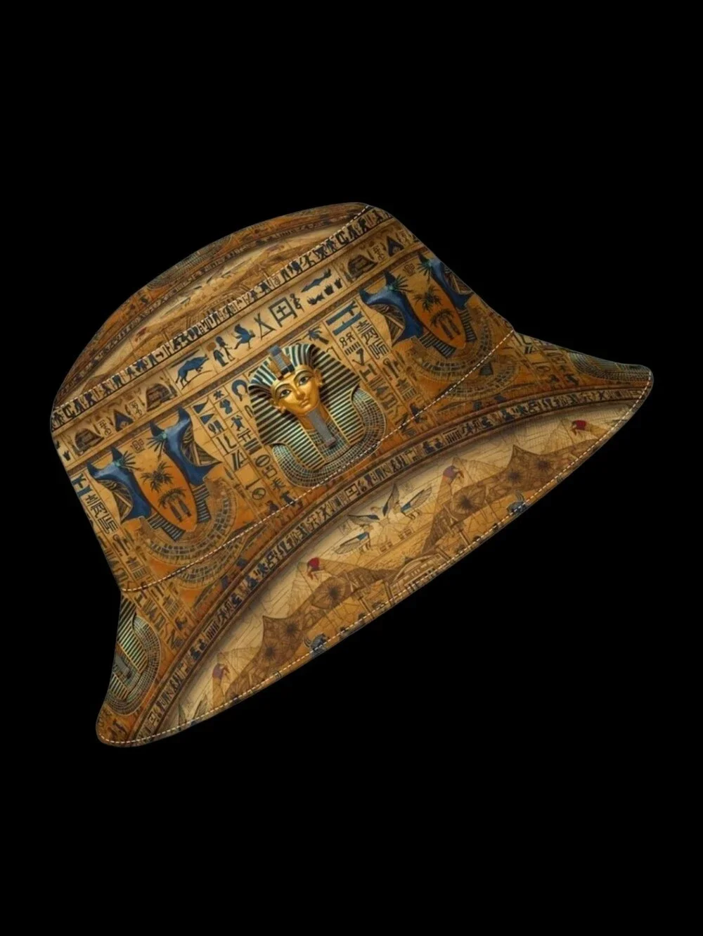 Egyptian hieroglyphic Print Bucket Hat Unisex 22"/23" - Picture 3 of 6